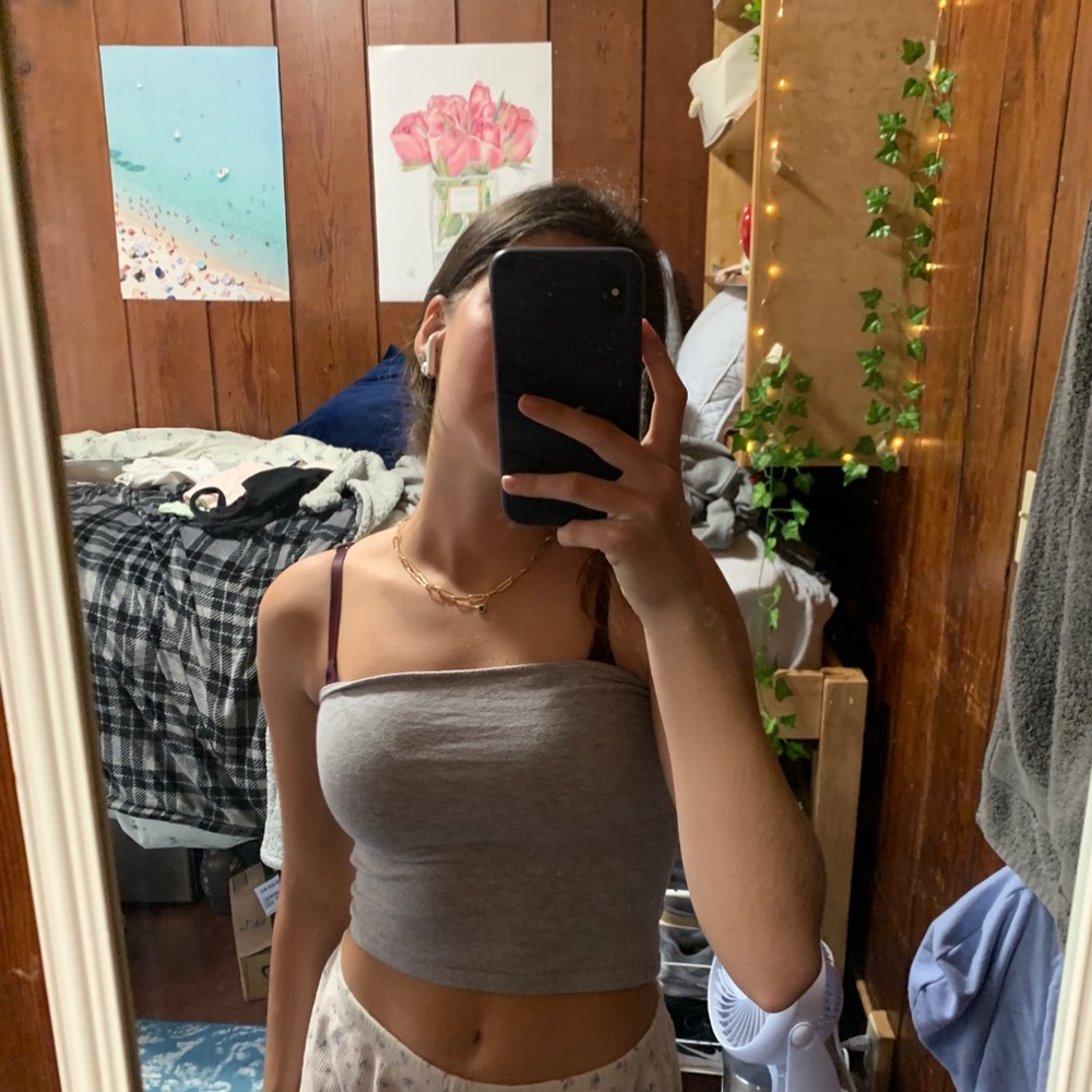 Grey tube top vintage